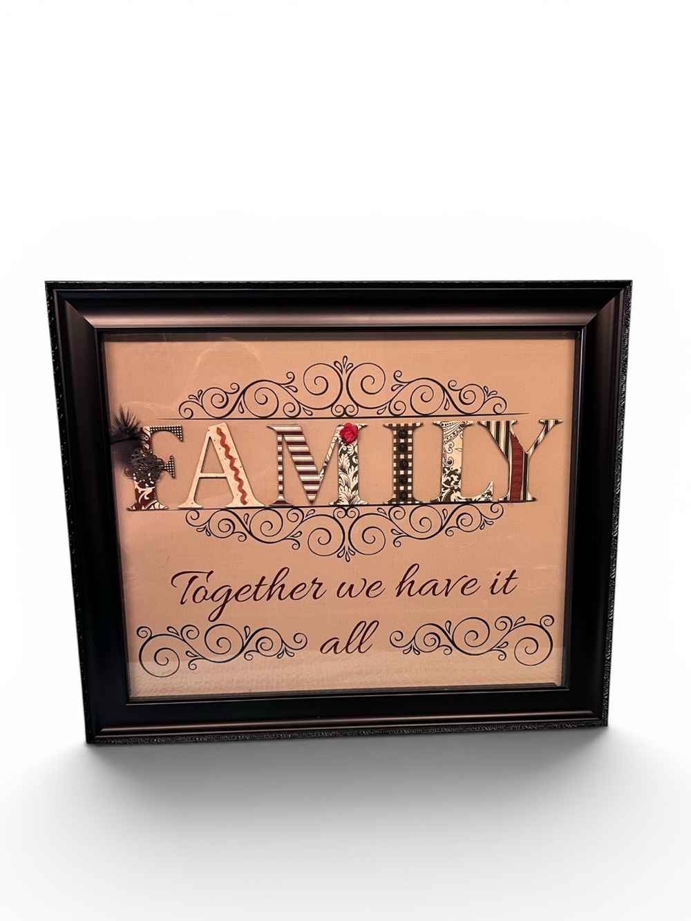Family Together We Have It All Framed Glass Wall Art